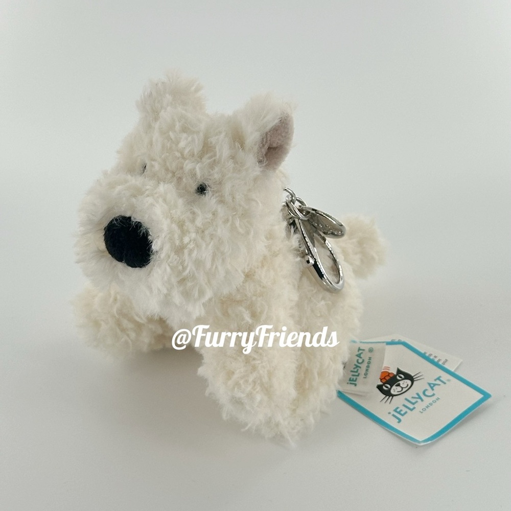 NWT jellycat munro scottie dog bag charm